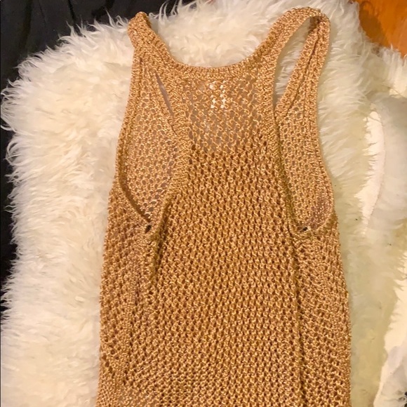 NWOT Gold sweater top/ minidress - Picture 4 of 6